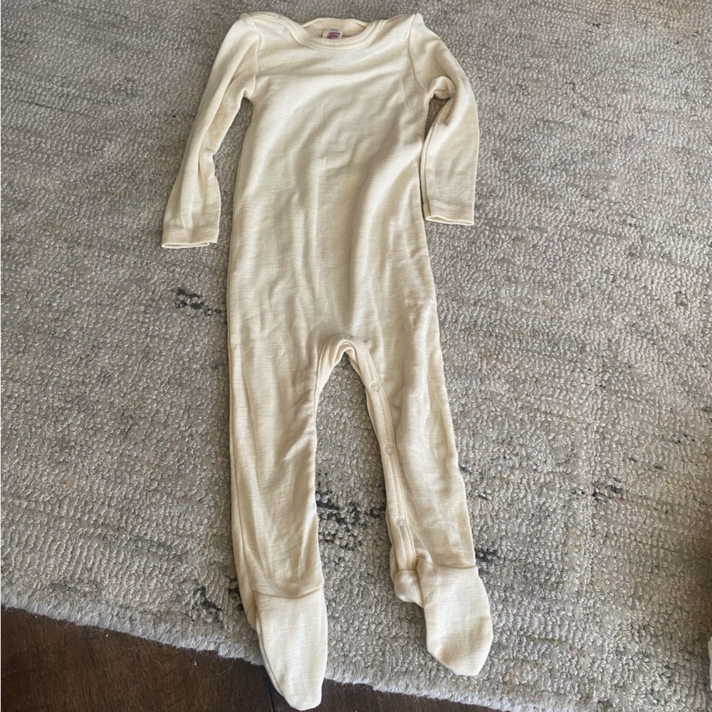 Cream Kids One Piece Footie Engel 9-12 months